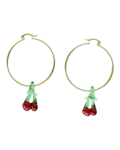 Cherry Bloom Hoops